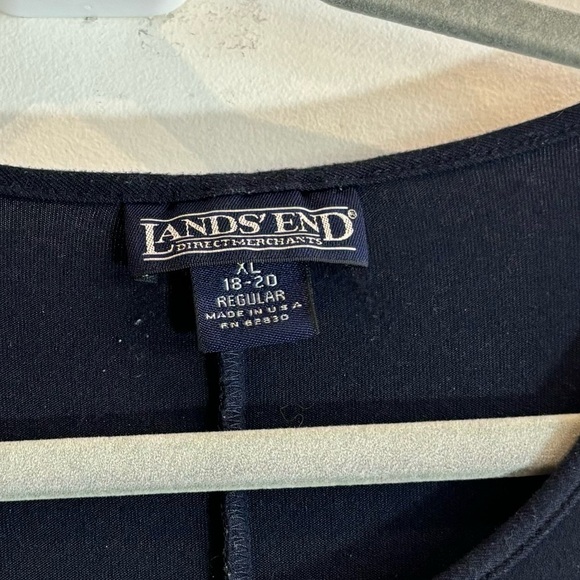 LAND’S END Sz XL Maxi Dress Jersey Knit Sheath Silhouette Made in the USA - Picture 2 of 8